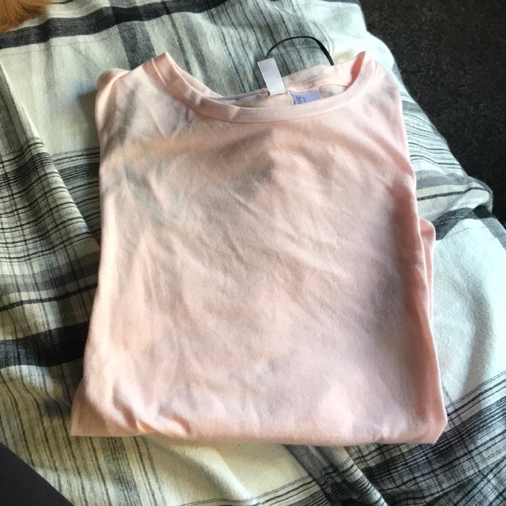 Pink soft fabric muscle T